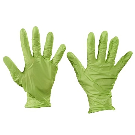 Bsc Preferred Disposable Gloves, 4 mil Palm, Nitrile, Powder-Free, XL, 100 PK, Green BUY00030576